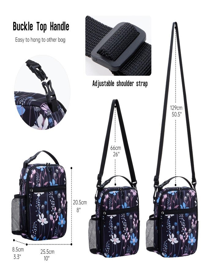 HAWEE Reusable Insulated Lunch Bag for Women - Portable Thermal Meal Tote with Adjustable Shoulder Strap & Bottle Pocket, Small Soft Cooler for Office, Work, Beach, Picnic & Travel - Image 3